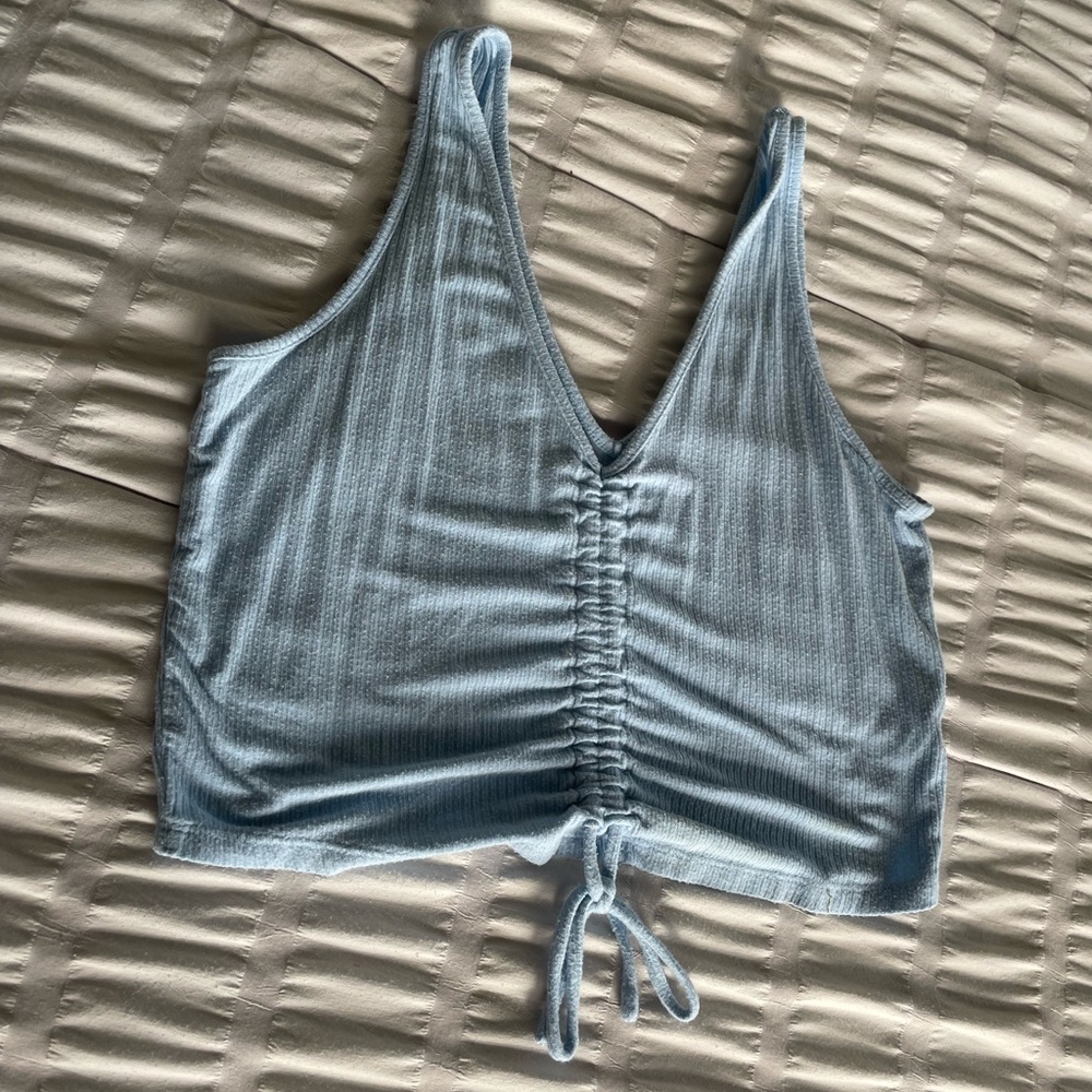 Blue crop top